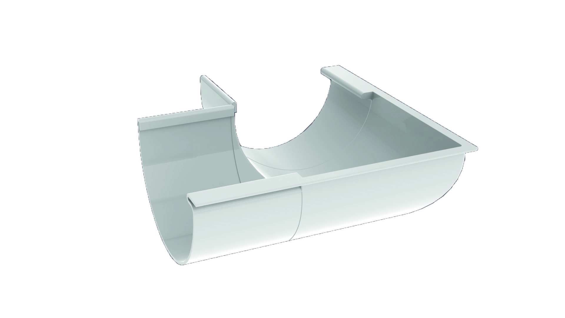 Угол желоба внешний 90 Ruplast белый