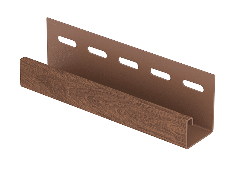 J-профиль Ю-пласт Софит PRO орех темный