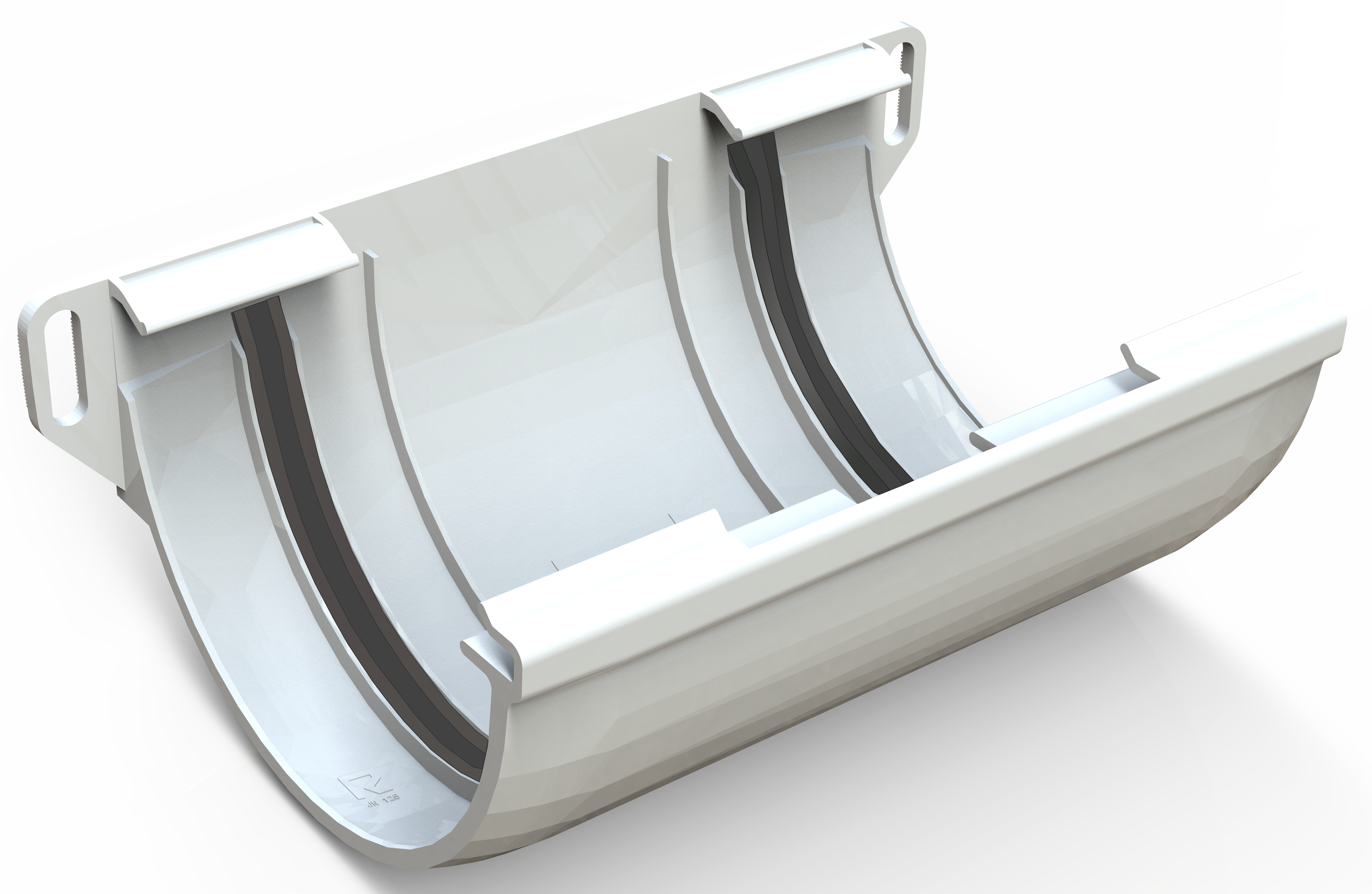 Соединитель желоба Ruplast белый