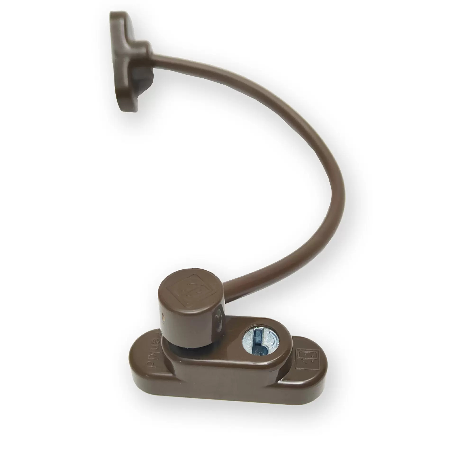 Замок безопасности на окна с тросом Penkid коричневый