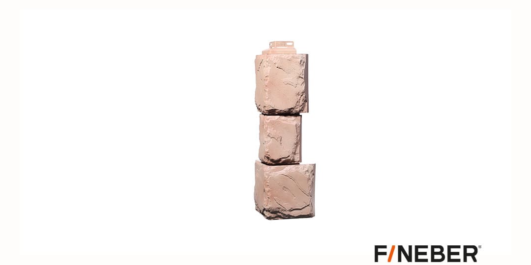Наружный угол FineBer Камень крупный терракотовый