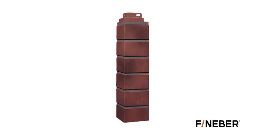 Наружный угол FineBer Кирпич клинкерный 3D керамически-черный