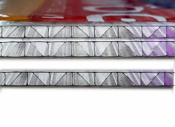 Сотовый поликарбонат 4 мм Woggel прозрачный усиленный 12 м