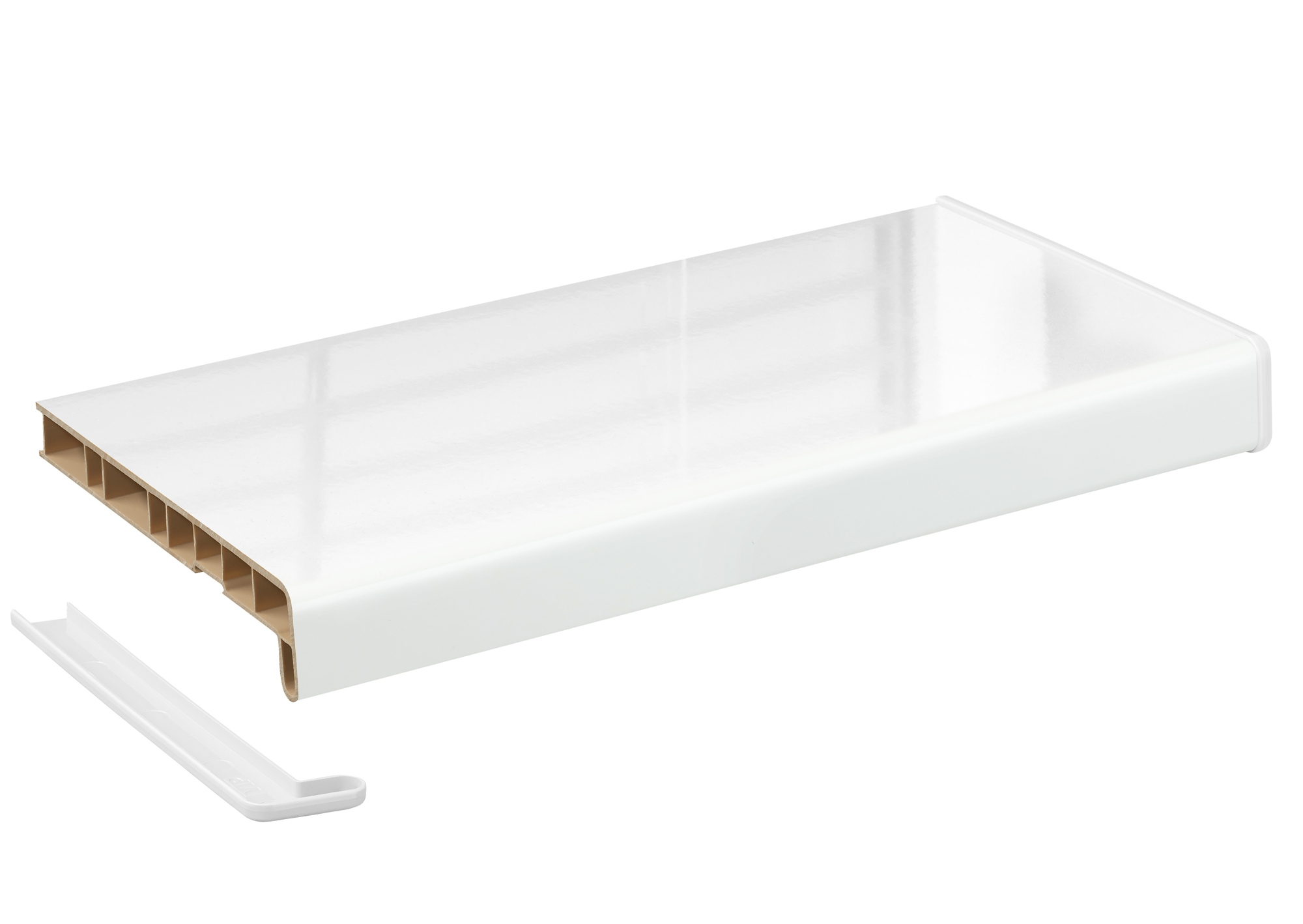 Подоконник Кристаллит белый  глянец 350 мм