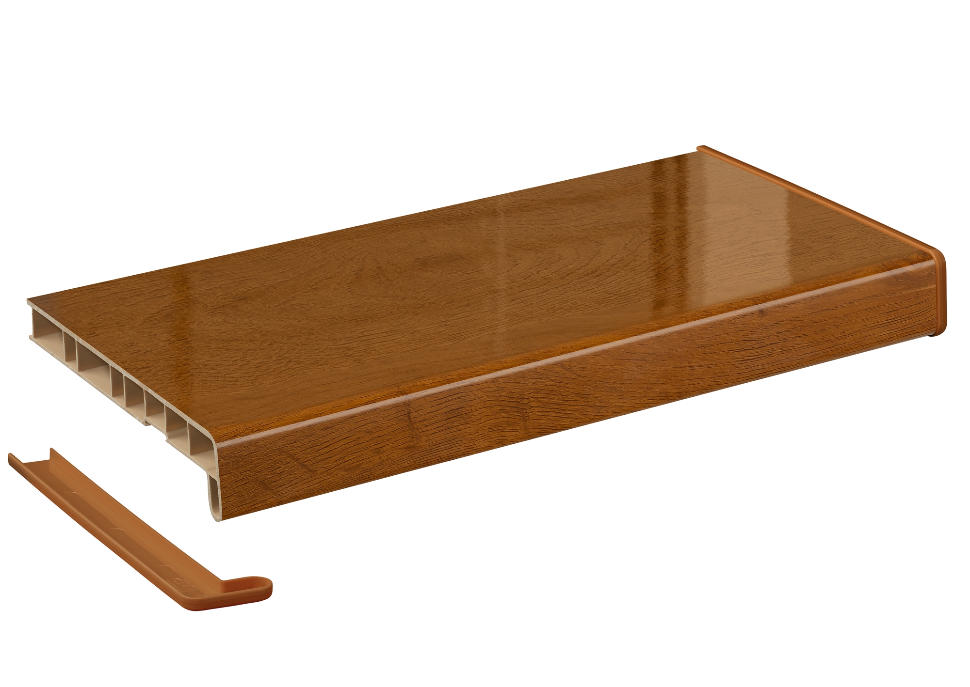 Подоконник Кристаллит золотой дуб глянец 700 мм