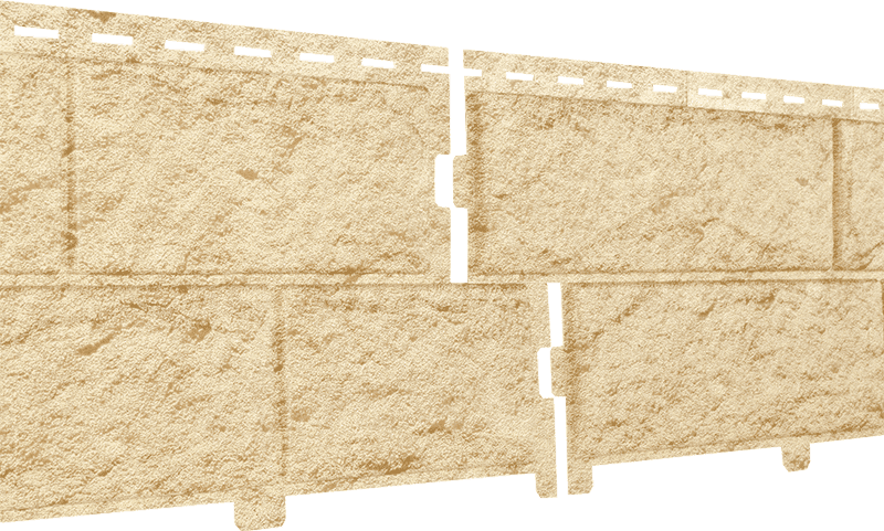 Фасадная панель Ю-пласт Стоун-Хаус Камень золотистый