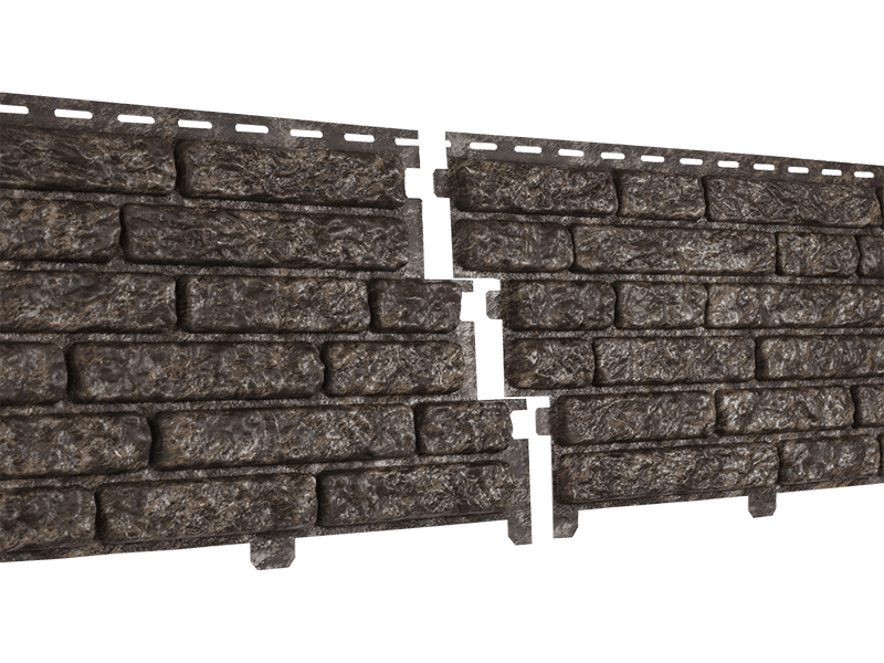 Фасадная панель Ю-пласт Стоун-Хаус Кварцит коричневый