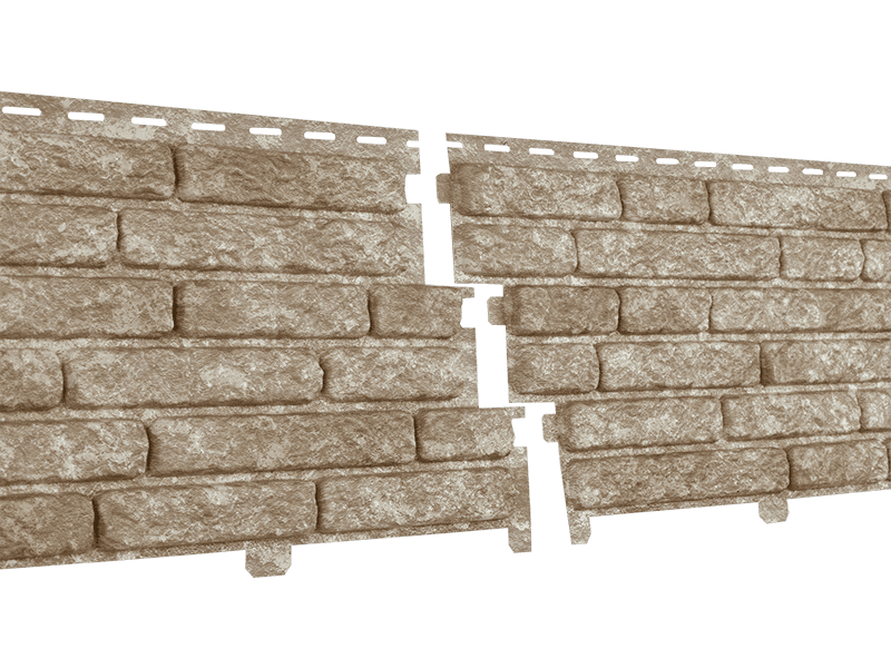 Фасадная панель Ю-пласт Стоун-Хаус Кварцит светло-бежевый