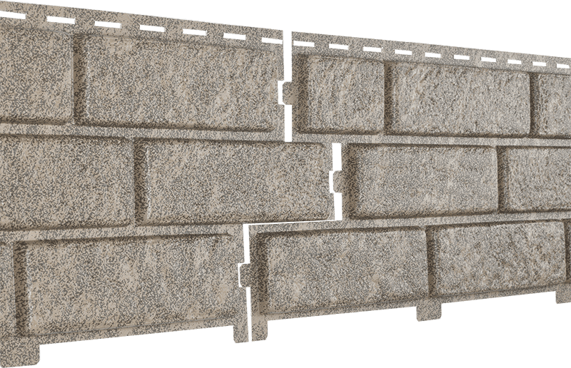 Фасадная панель Ю-пласт Стоун-Хаус Кирпич бежевый