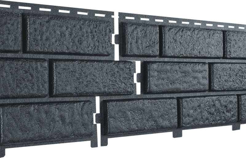 Фасадная панель Ю-пласт Стоун-Хаус Кирпич графитовый