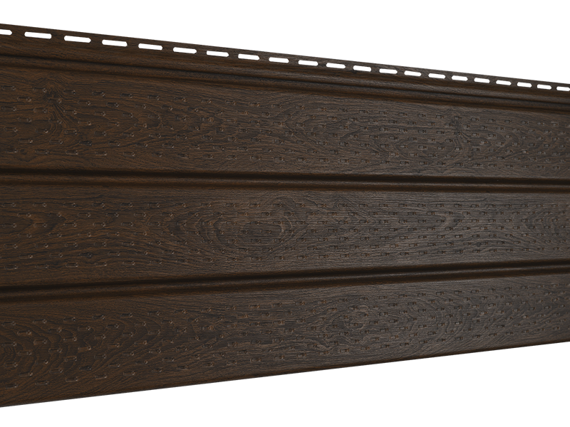 Софит Ю-пласт PRO орех темный полная перфорация