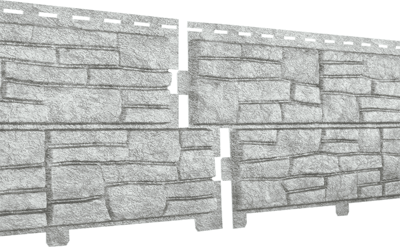 Фасадная панель Ю-пласт Стоун-Хаус Сланец светло-серый