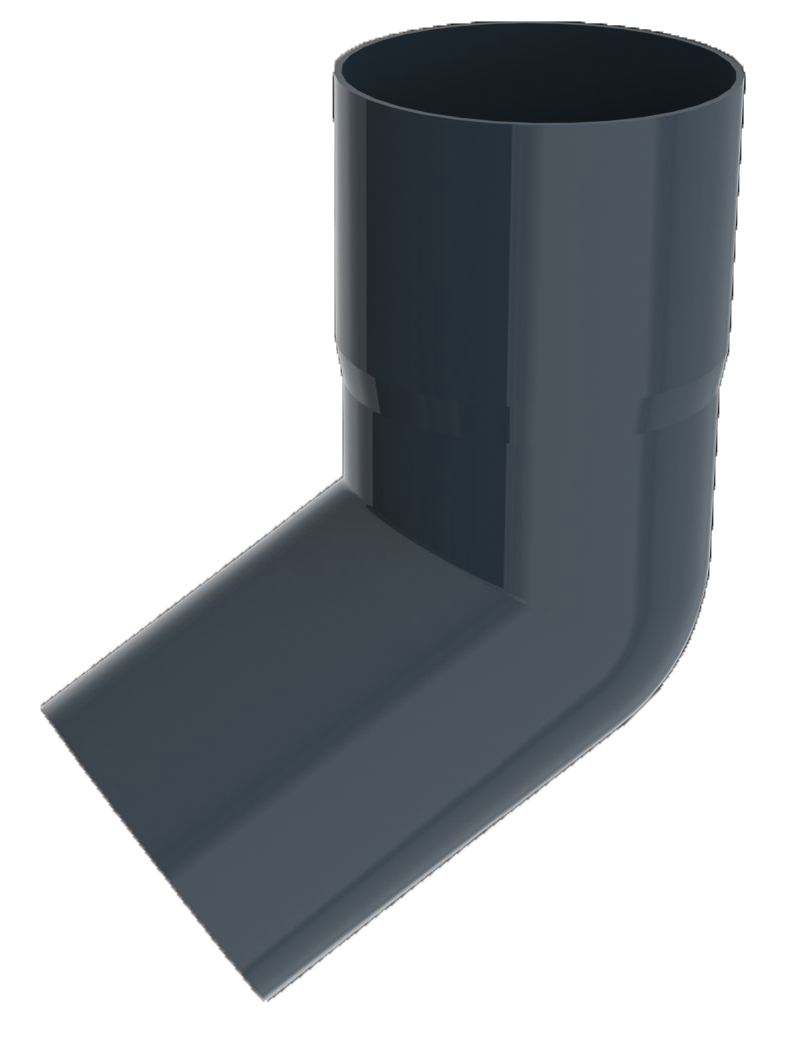 Колено трубы Ruplast 60 град. графит